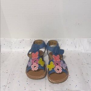 Rachel Shoes Kids Floral and butterfly Sandals - Blue and Multicolor